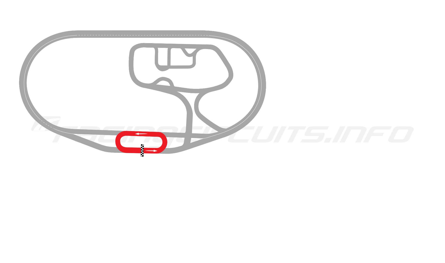 Map of Charlotte Motor Speedway, Quarter-Mile Oval 2012-14